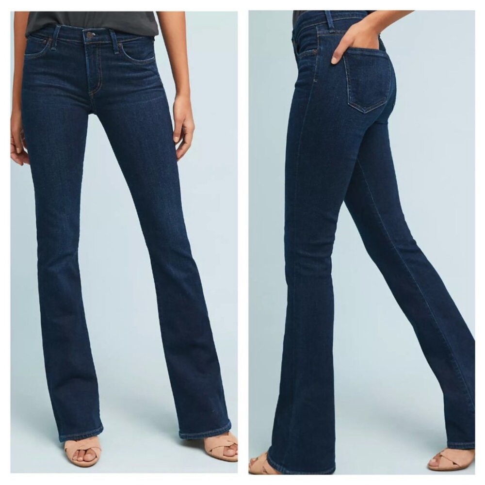 Citizens of Humanity Emannuelle Slim Bootcut Jeans Mid Rise Dark Wash Blue 24